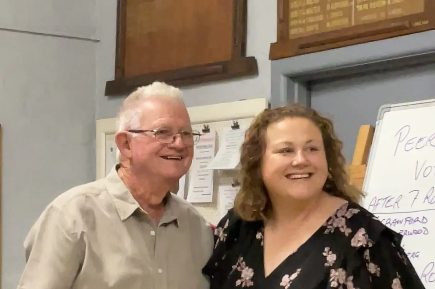 PRESENTATION GLORY: Graham Crawford and Erin Dawson capture a moment of pride.