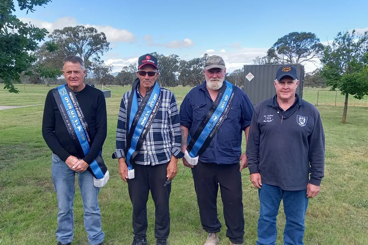 HIGH GUN WINNERS: Darryl Hunt (left), Mingo Diaz, Phil McDonough and John Winters.  Id:33892