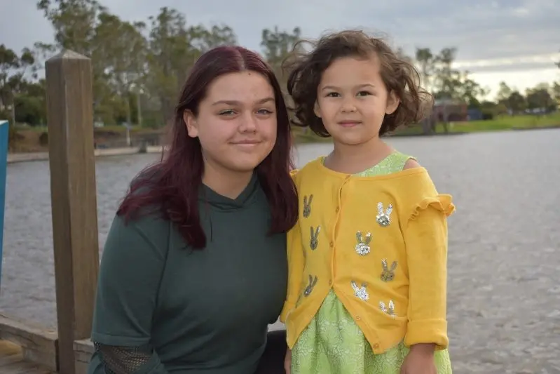 NOW FRIENDS: Maddy Boddington (left) has been hailed a hero after rescuing five-year-old Adriana Chilcott from the freezing cold waters of Lake Nagambie last week.