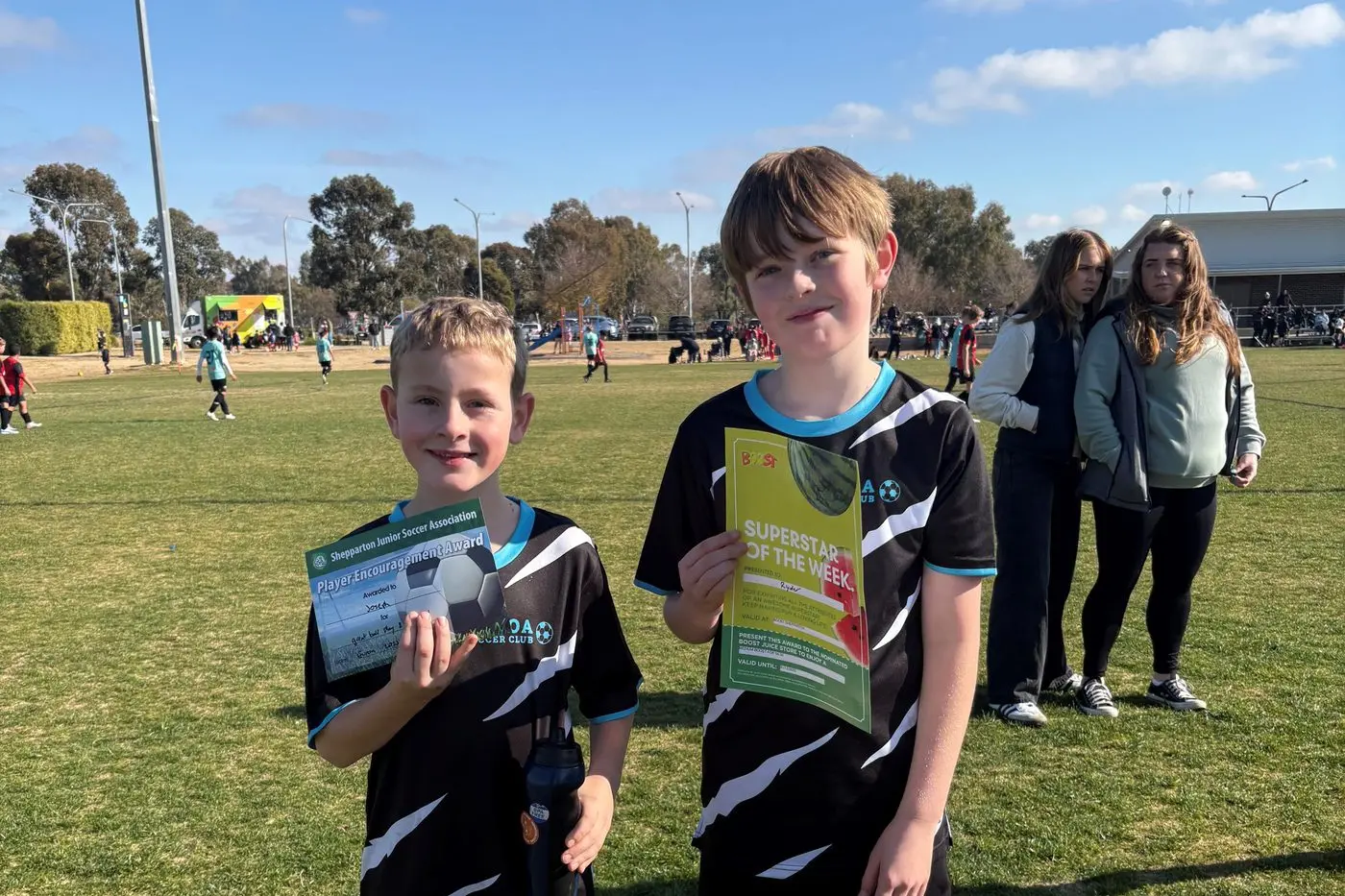 AWARD WINNERS: Joseph and Ryder claimed the Game Day Awards for their standout performances.