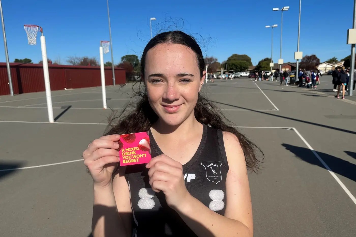 PROUD EFFORT: Zahara Johns wins the best on court award as the Under 15s Magpies notch up their first win of the season.