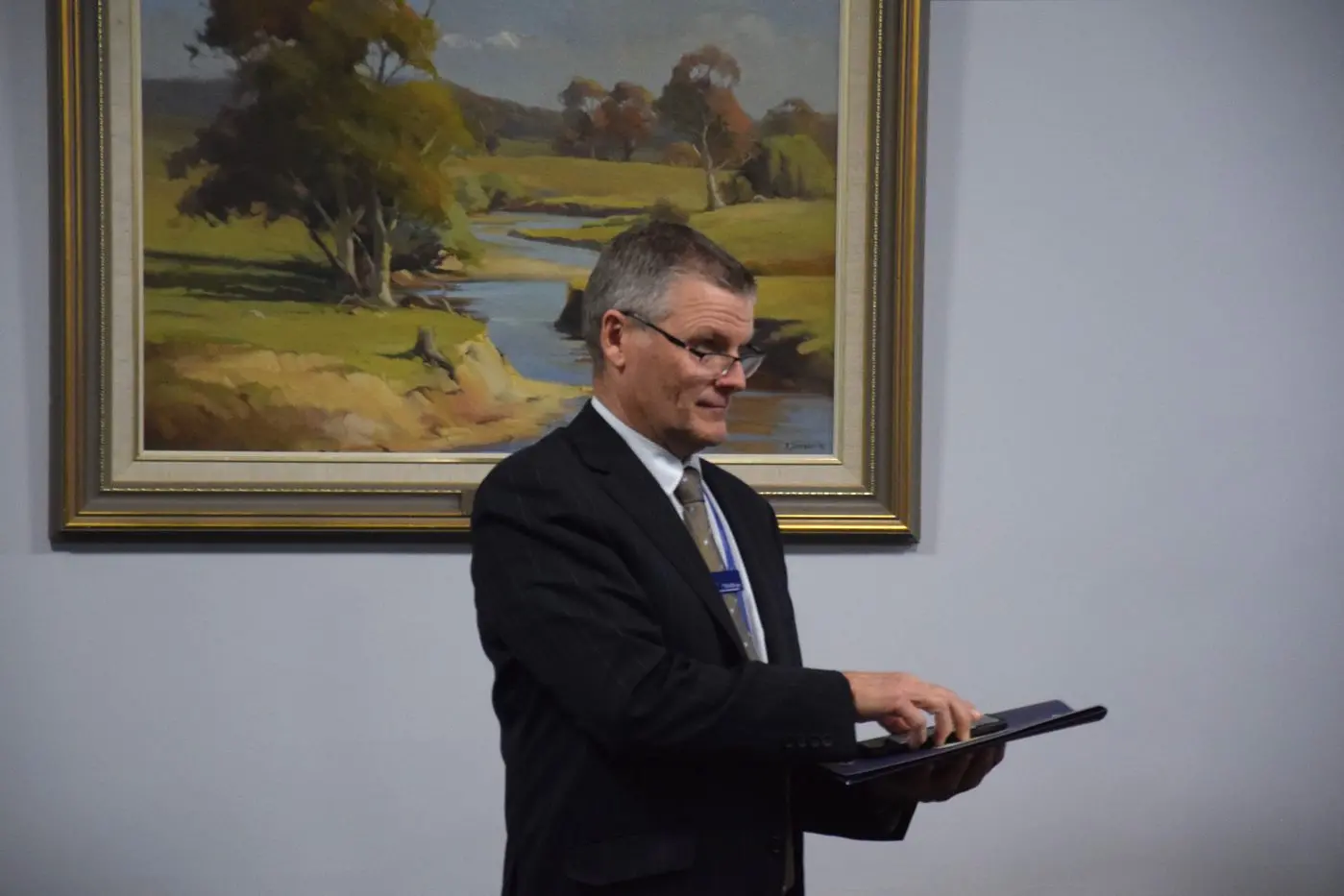 INTERIM CHIEF: Interim CEO Tim Tamlin, pictured at the election results declaration on Friday, says it is still too early to decide whether he will apply to stay on as a longer-term CEO. PHOTO: Darren Chaitman