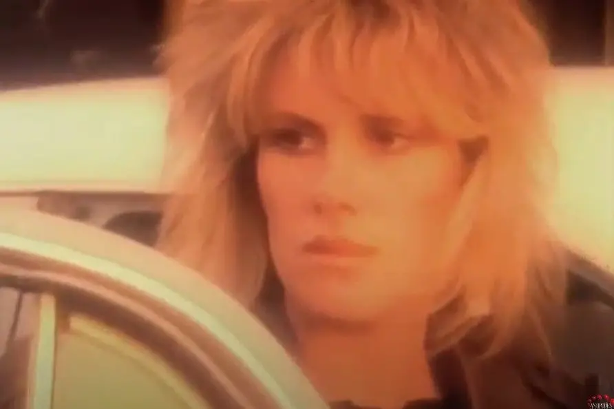 PLAY THE GAME: Wendy Stapleton pictured in a Wendy & The Rocketts 1983 music video.