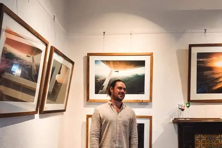GIFTED: Daniel Prentice in front of his works. PHOTO: Haylee Steegstra Id:21432