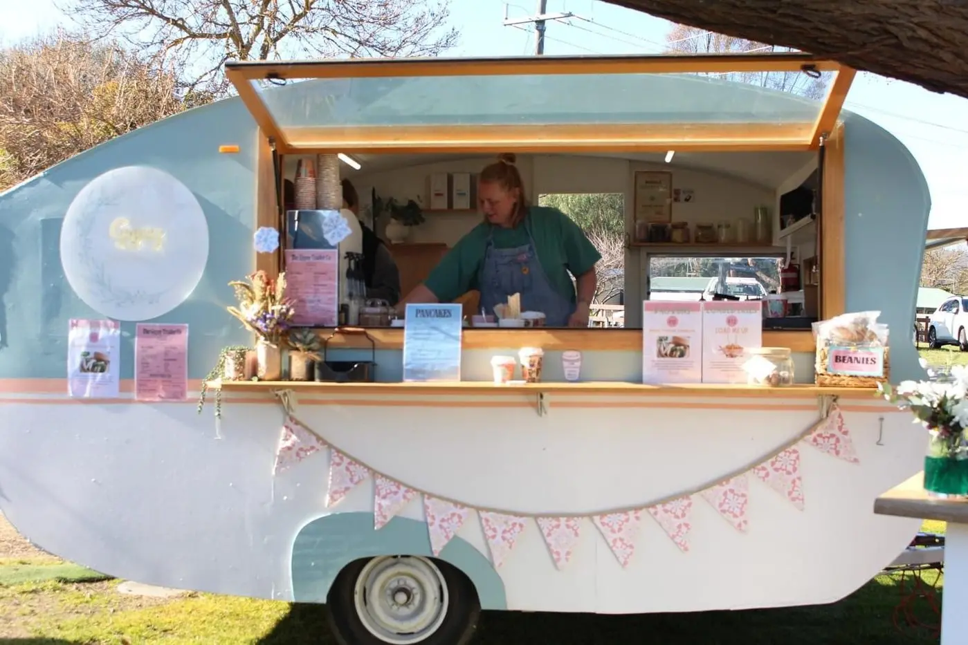 GYPSY TRADER: Samantha Godsmark at the Gypsy Trader coffee van on market day. PHOTOS: Nicole Teunon