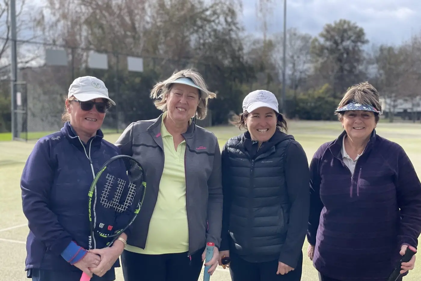 BRAVING THE WEATHER: Creighton\\u2019s Creek\\u2019s Kerry Hewlett, Chris Ellis, Kass Thomas, and Deb Seach.