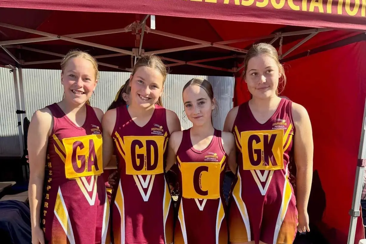 LOCAL REPRESENTATION: Euroa girls representing under-13 Division 1 Seymour Netball Association at the Echuca tournament.
