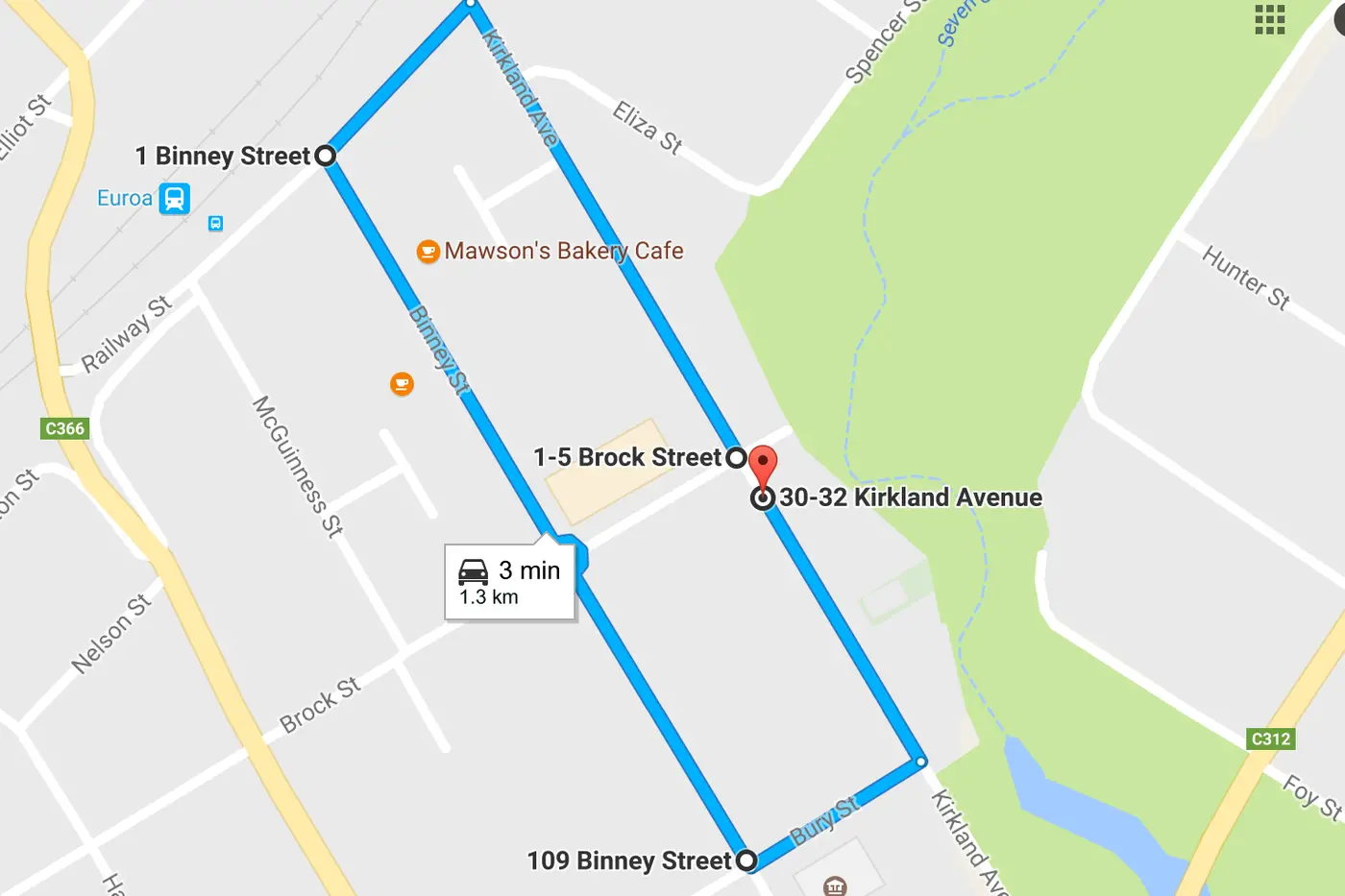ROAD CLOSURES: The town map of Euroa with restricted access during the  2023 Town Crits event. Id:38872