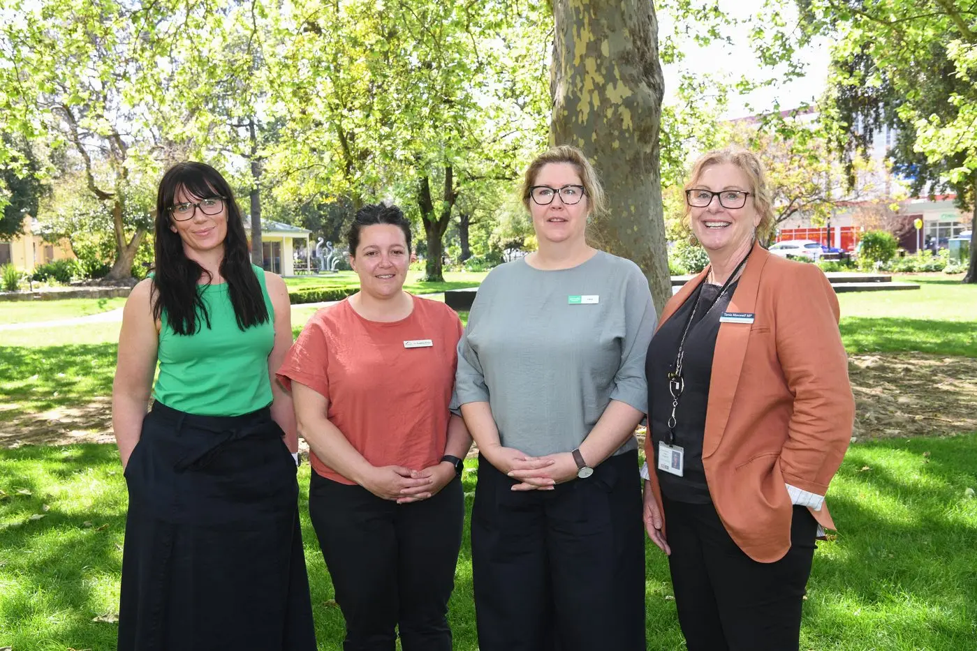 THE EVIDENCE IS IN: Jaimie Chubb (CAV CEO), Sophie Price (Indigo Shire Councillor) Alana Pund (Gateway Health general manager health and wellbeing), and Derryn Hinch\\'s Justice Party MP Tania Maxwell. PHOTO: Kurt Hickling Id:32662
