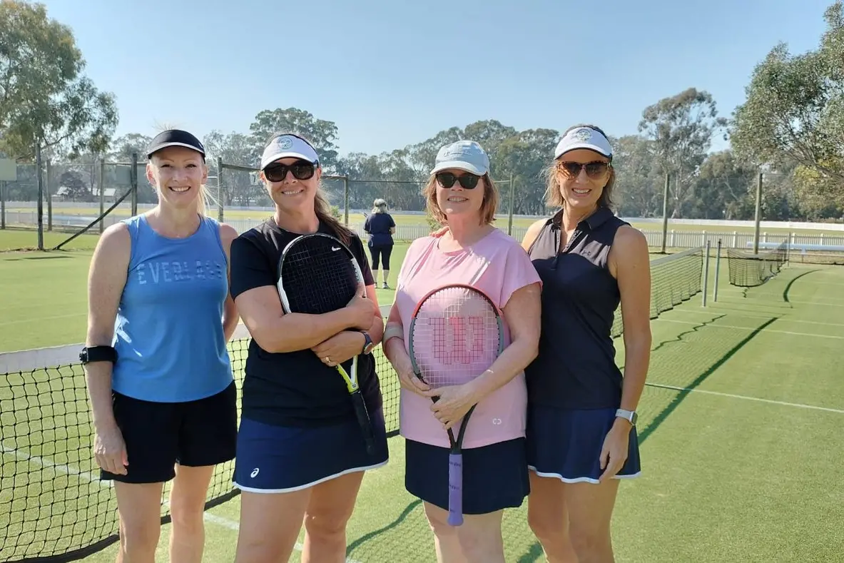 SEVEN CREEKS: Rowena Ellis, Rosie Cameron, Genevieve Calvert, and Kelly Hill during their round two win over Moglonemby. PHOTO: Mary Dewis