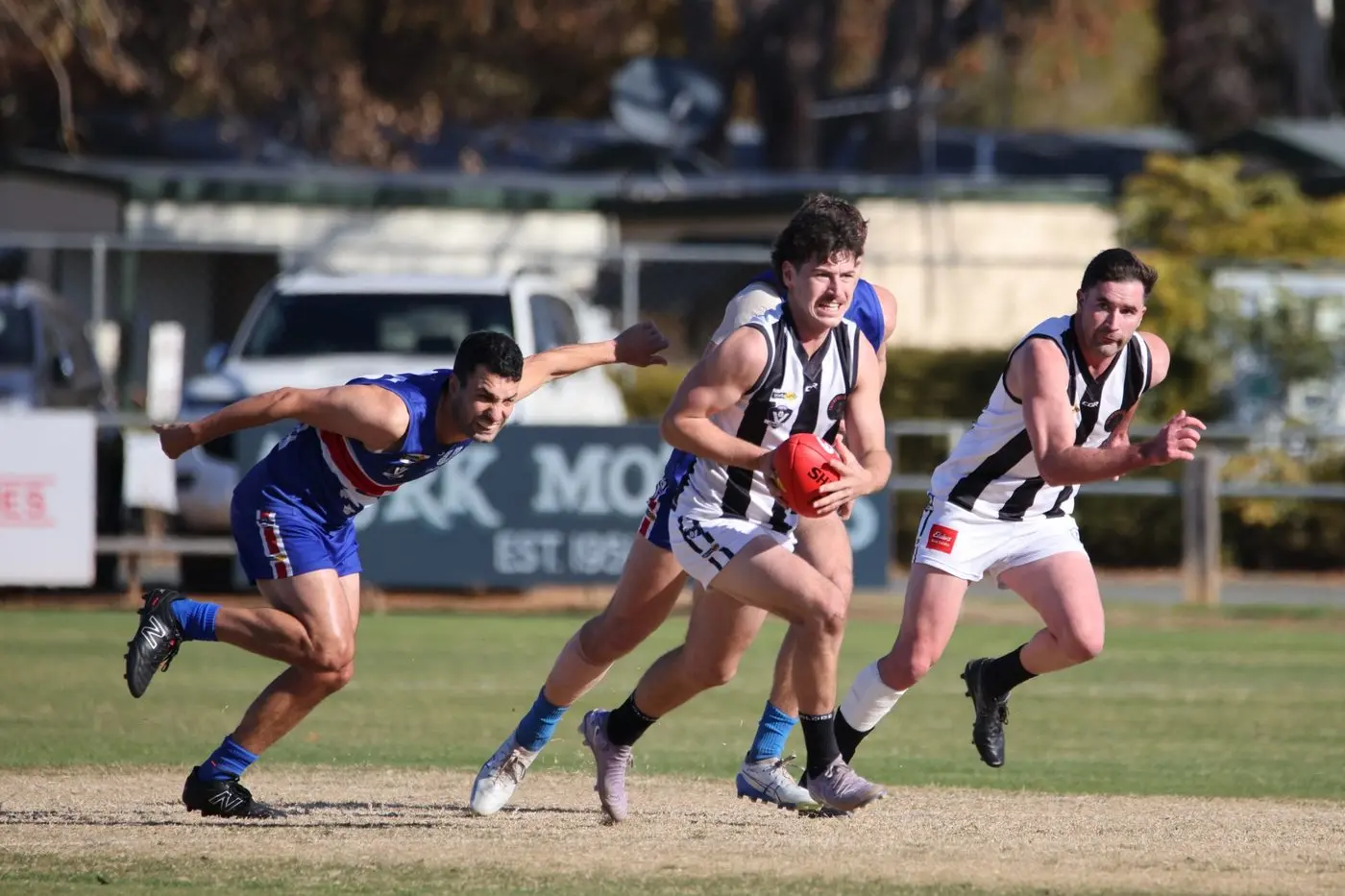 BREAK AWAY: Will Creevey accelerates out of the pack with explosive pace. PHOTOS: Matthew Mills