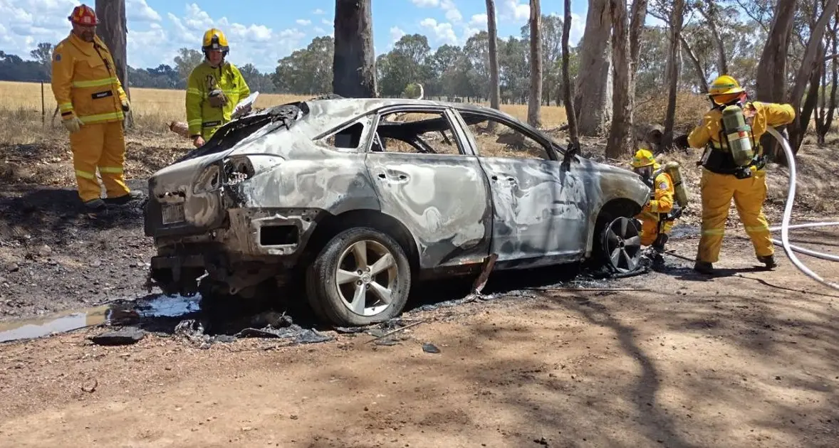 Suspicious car fire at Bobinawarrah