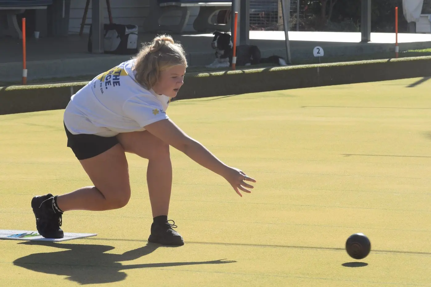 IMOGEN: Imogen Baker delivers a smooth bowl.