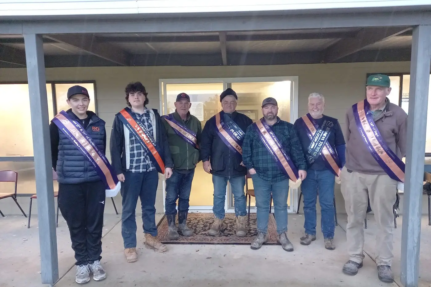 THE DAY\\'S SUCCESSORS: Ben De Pedro (left), Carson Weingott, Terry Preston, Bill Preston, Adam Maltman, Phillip Matthews an Bill Forrest were successful on the day. Id:31046