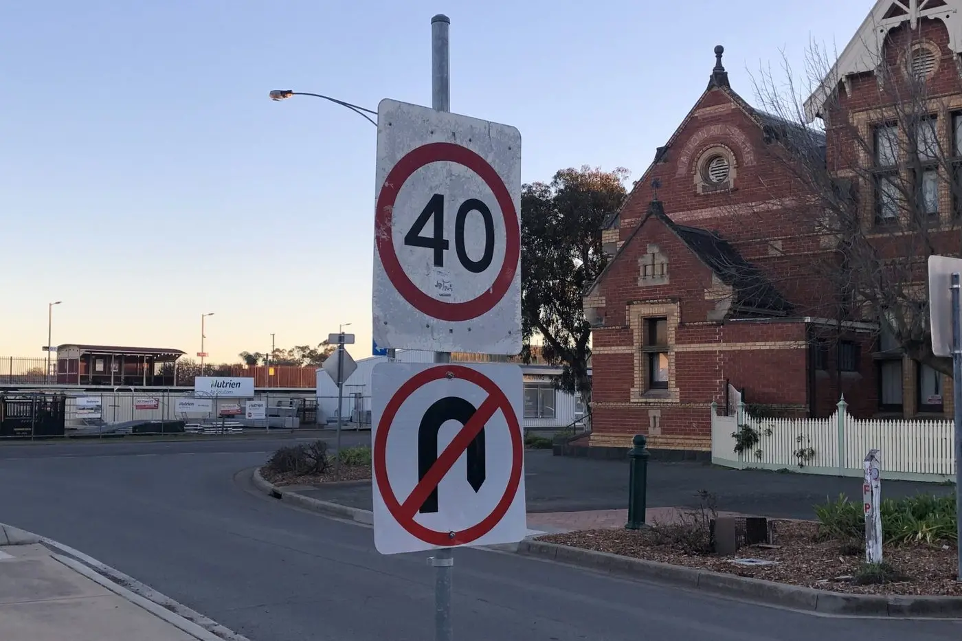 YOU TURN AND TAKE THE RISK: With more traffic of heavy vehicles in Railway Street, drivers would be smart to obey this sign. PHOTO: Andy Wilson