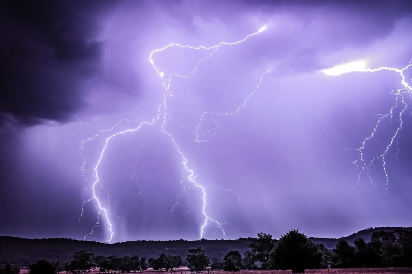 LIGHTNING CRASHES: Weather in the region served up all types of conditions in 2024. PHOTO: Kurt Hickling