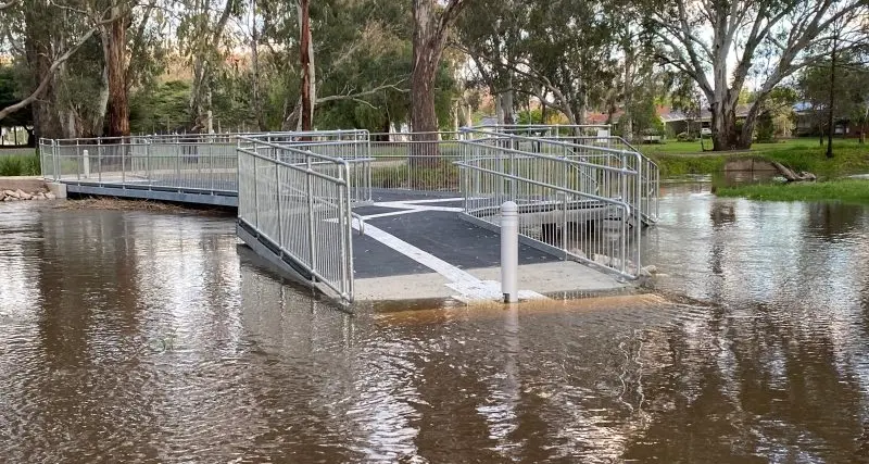 Lots of rain in the hills, some minor flooding in Euroa