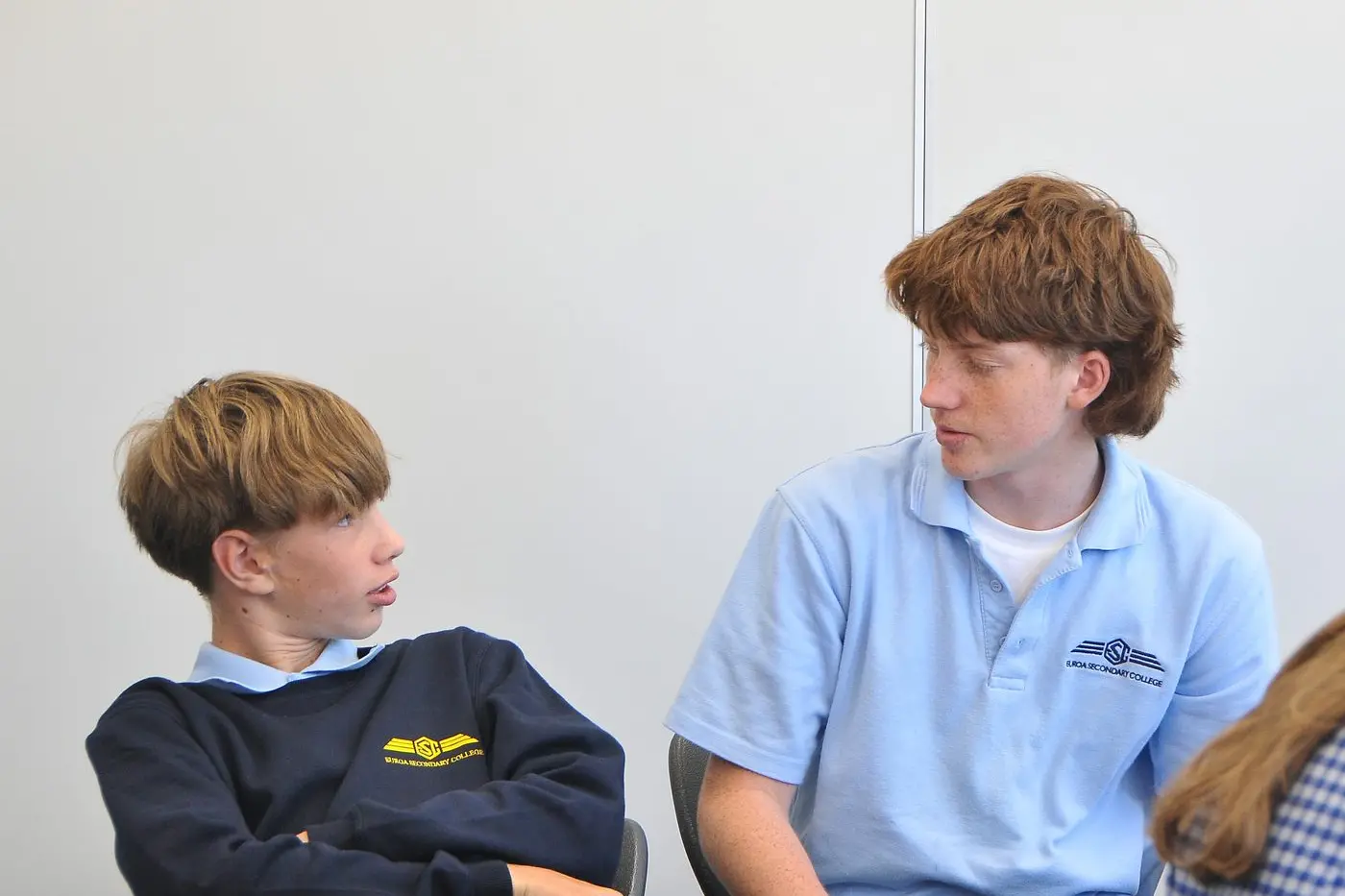 TOM AND MAX: Tom Shelton (year seven) and Max Miller (year 11). PHOTOS: Lynnda Heard