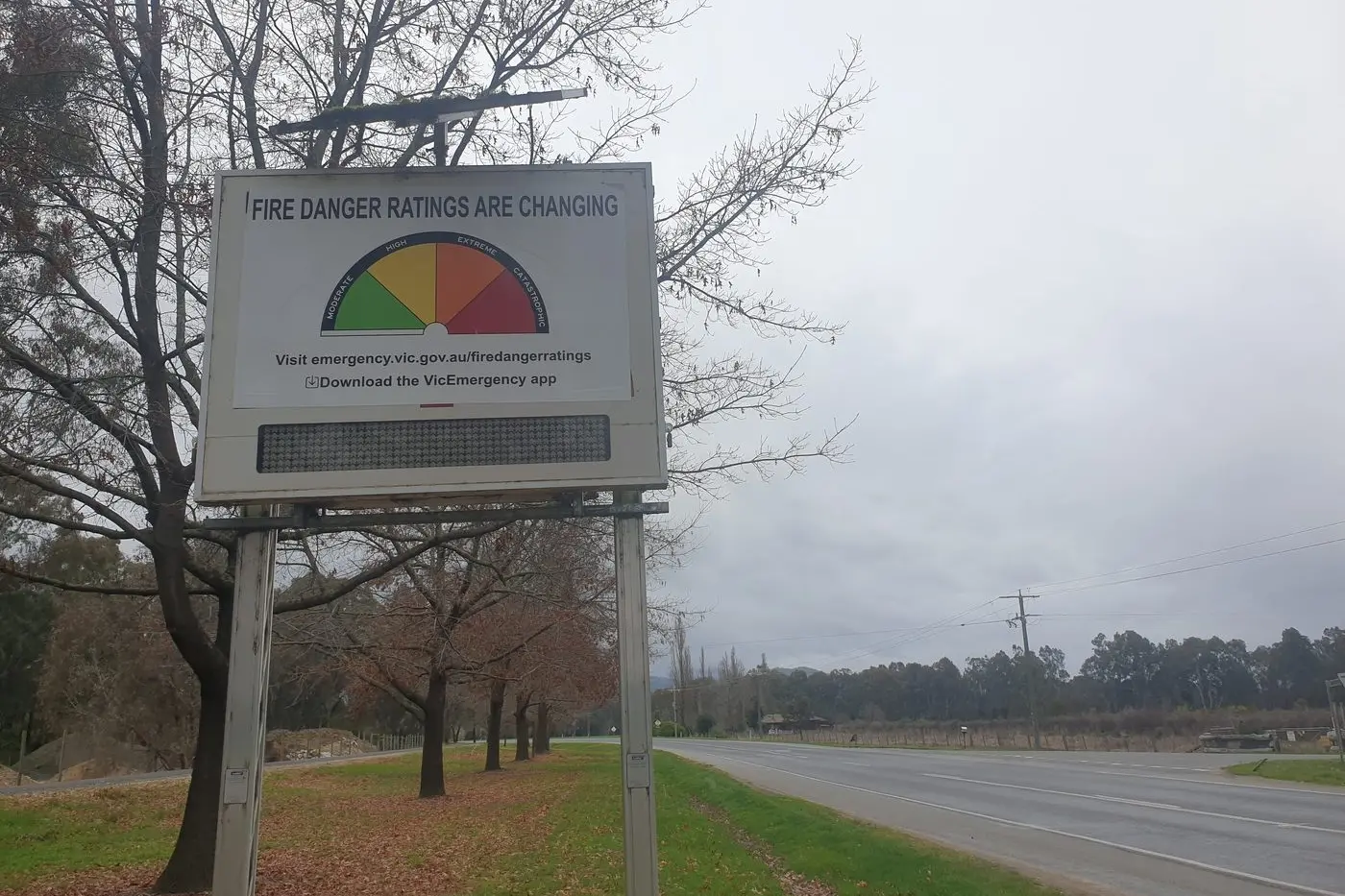 UPCOMING CHANGE: Fire danger rating boards are set to be replaced from September 1. PHOTO: Nathan de Vries Id:29930