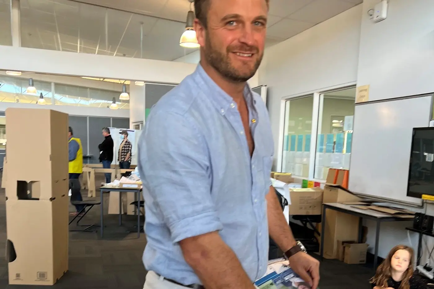 BACK IN 2025: Liberal candidate Ross Lyman, pictured casting his vote at the polling centre at Wangaratta High School on Saturday, has confirmed he will run again in 2025. PHOTO: Jeff Zeuschner Id:25165