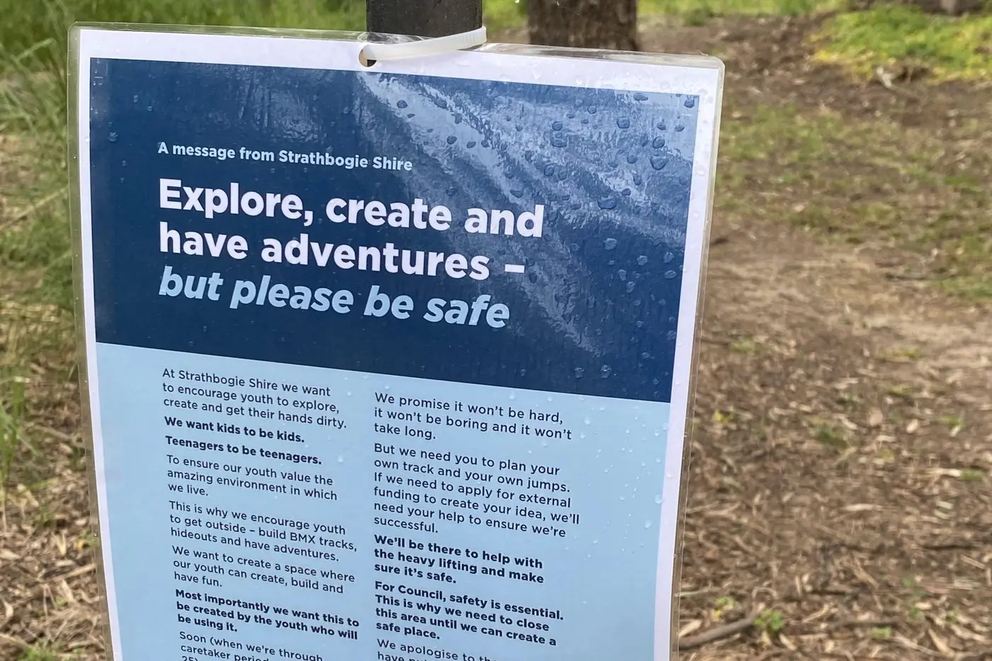 Strathbogie Shire council are looking to form a youth working group to find a new area to install a bike track in Euroa. 
