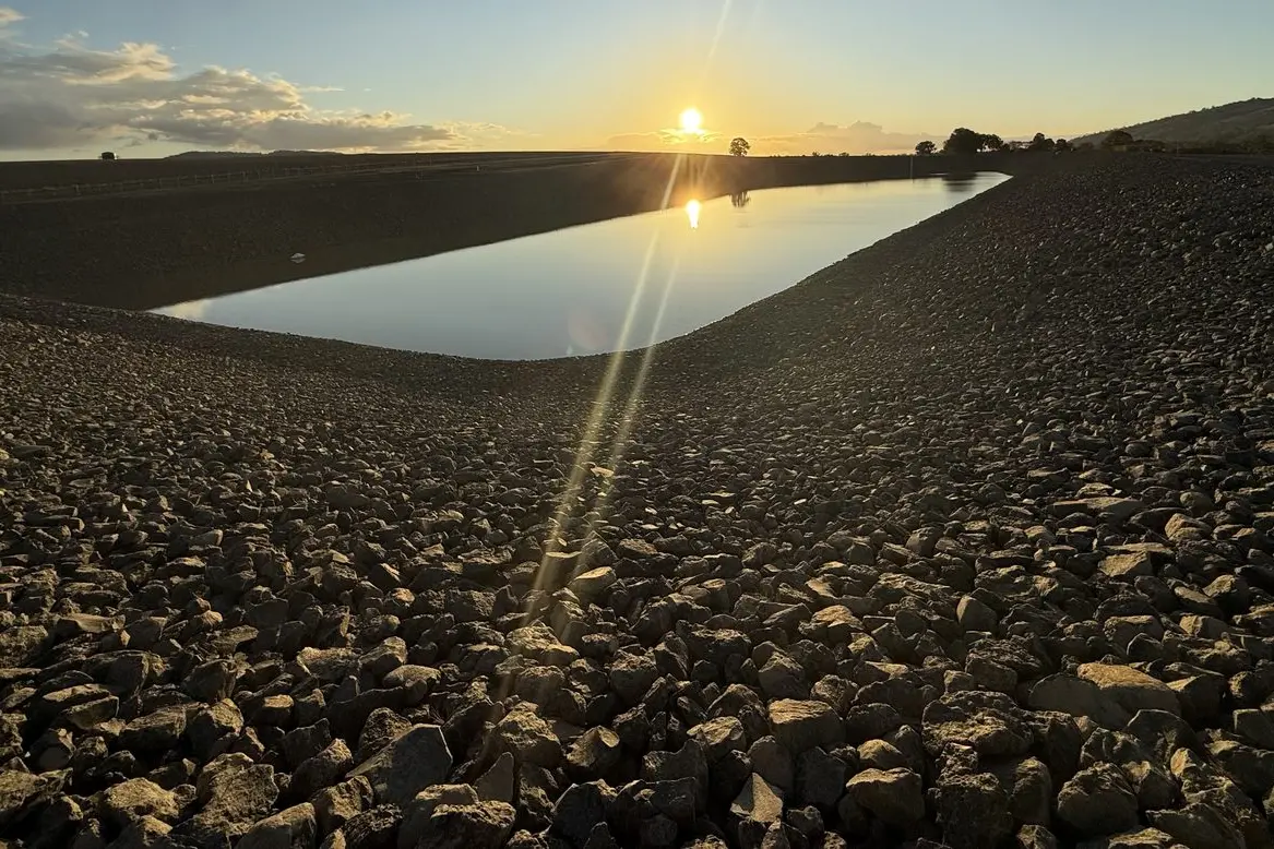 BE ALARMED: A picture showing water levels at Abbinga 2 Reservoir last week. Supplies for Euroa and Violet Town are at 18 percent of capacity, and the community has been urged to change their water use habits to avoid Stage 4 restrictions.