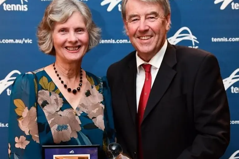 NATIONALLY RECOGNISED: The Euroa Labor Day Tennis Tournament is a finalist for the most outstanding professional tournament category in Australia\\'s national tennis awards. Pictured is Gayle (left) and Bob Furphy from the Euroa Lawn Tennis Club. Id:34629