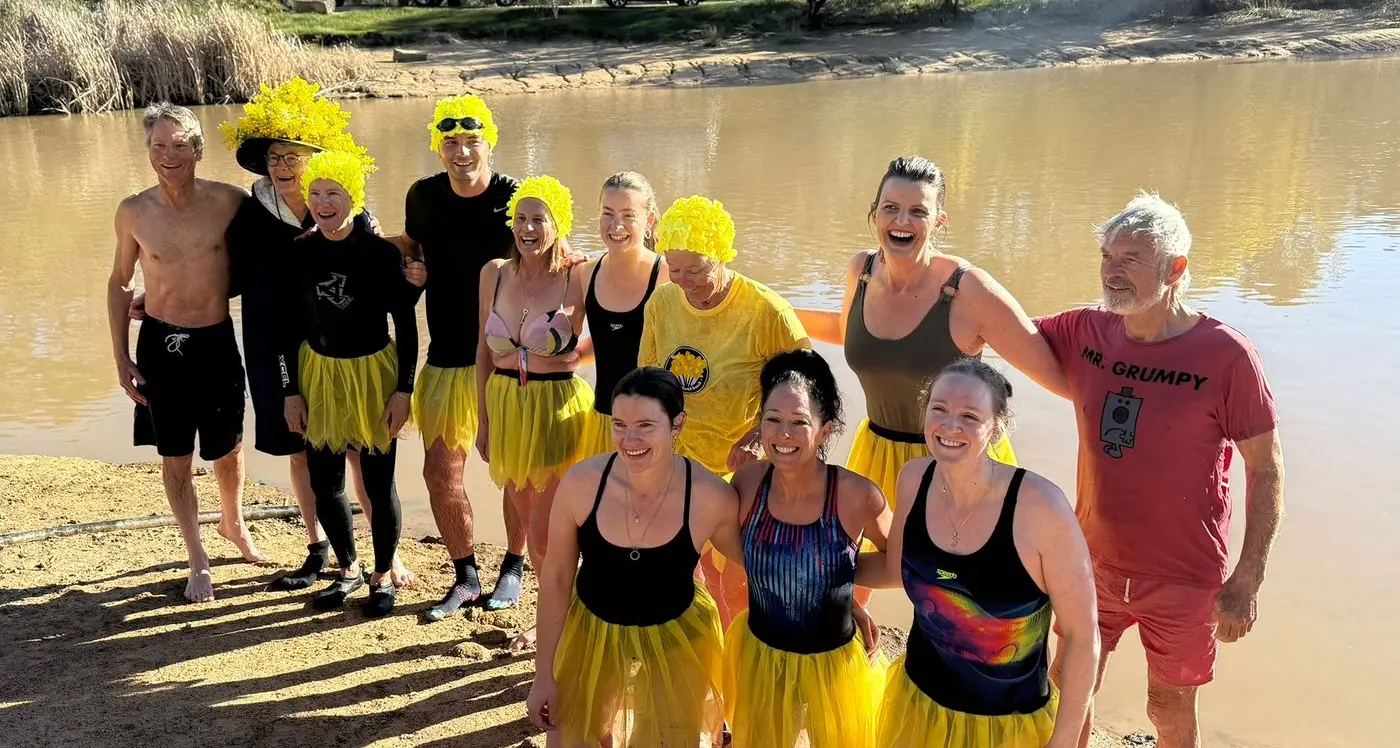 Taking the plunge for Daffodil Day