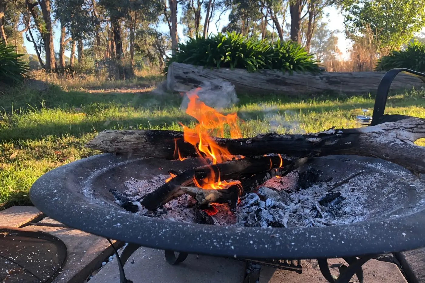 NO COMPLACENCY OVER LONG WEEKEND: Campers need to ensure fires are cool enough to touch before leaving them unattended. PHOTO: Andy Wilson