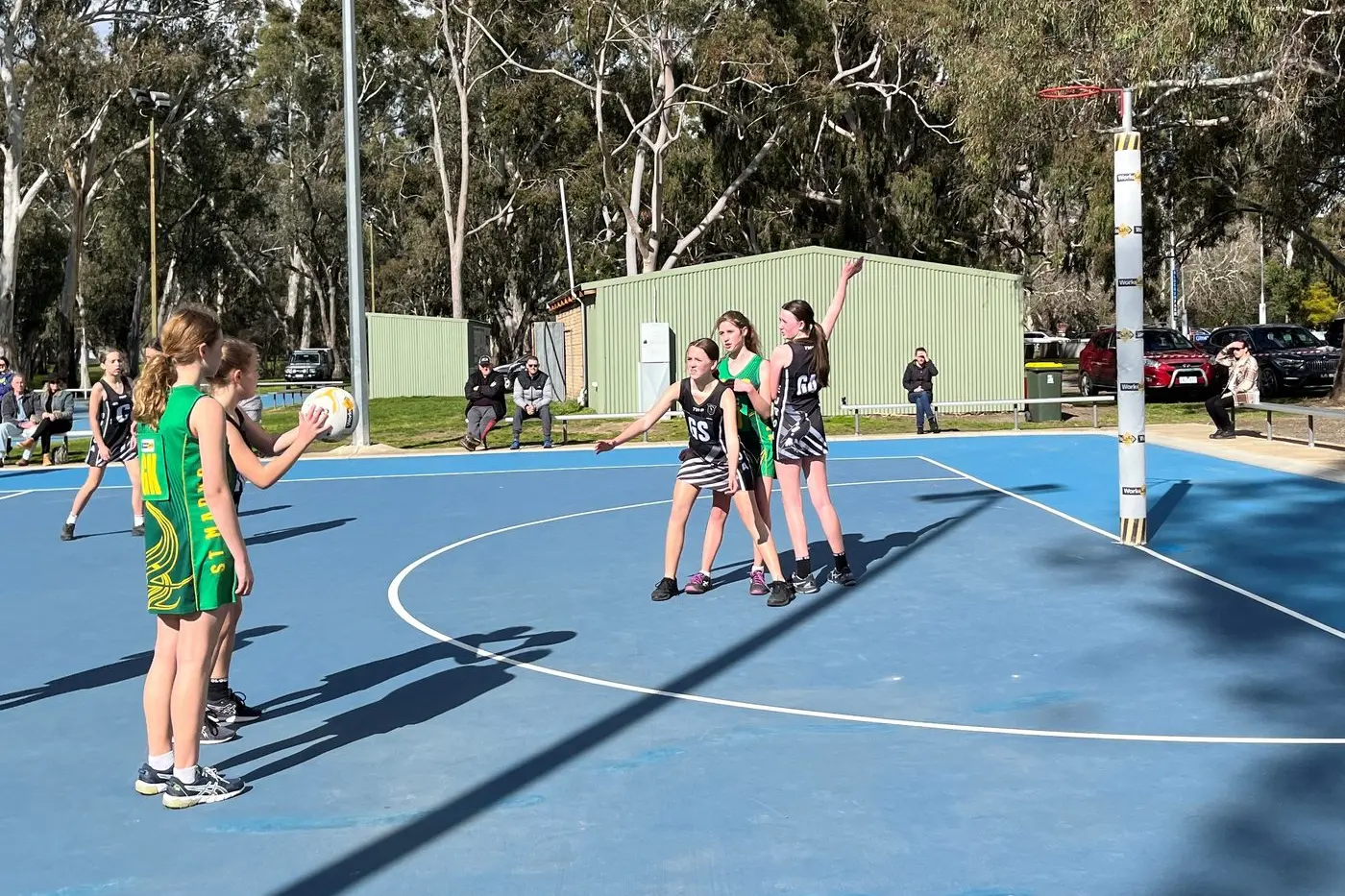 HERE IF YOU NEED: Ella Hill calls for the ball against Seymour\\'s St Mary\\'s. Id:29028