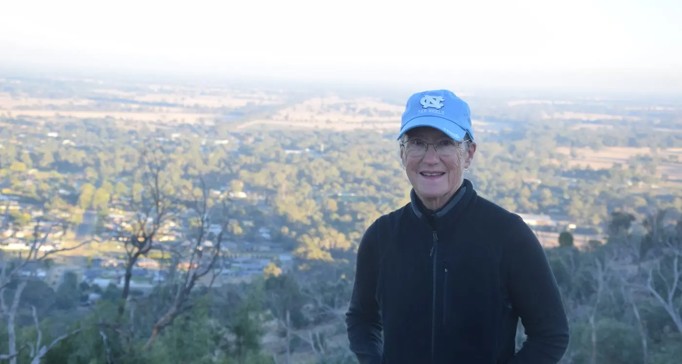 Patti Matthews' unique physical therapy: walking up Balmattum Hill