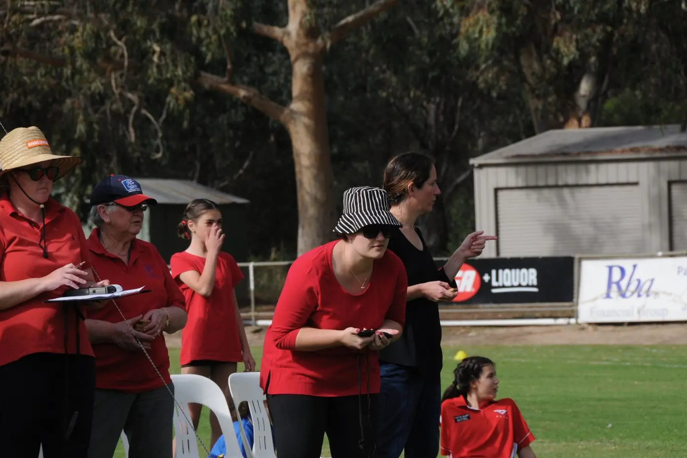 SPORTS DAY: Teachers at Euroa Secondary School were actively involved with the timekeeping for all events. PHOTOS: Lynnda Heard  Id:23324