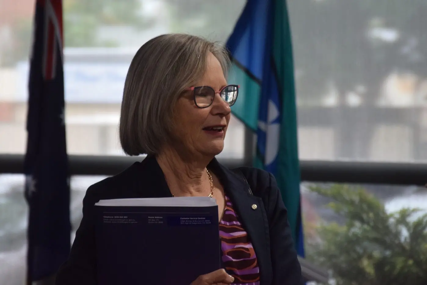 MONITOR 4.0: Marg Allan, pictured at the results declaration on Friday, is council\\'s fourth monitor appointment since 2021. Janet Dore was appointed twice and Peter Stephenson once. PHOTO: Darren Chaitman