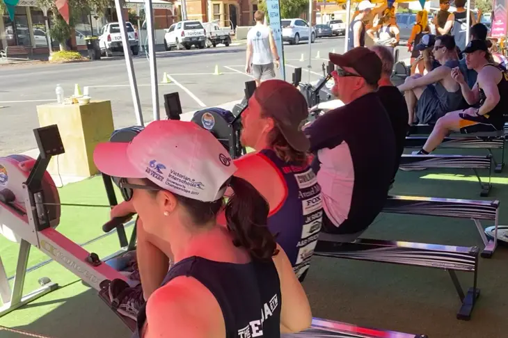 ROWING FOR CHARITY: The Connor\\'s Erg Challenge held at the Euroa Gym has raised over $58,000 for brain cancer research and awareness. PHOTOS: Daniel Godsmark Id:38051