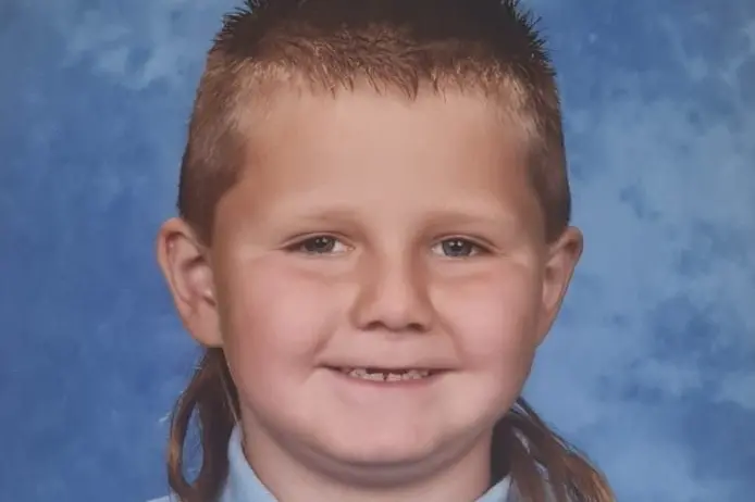 TOO COOL: Local hairdresser from SKM in Euroa Sheridan Marchenko said her son Kaiden Carson had a beautiful mullet. Id:20304