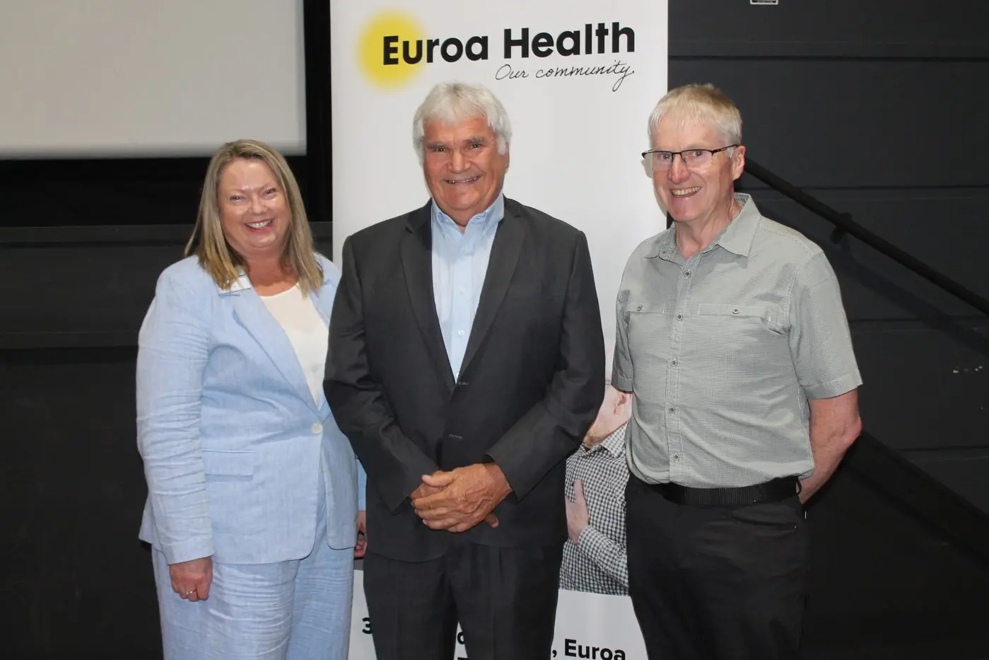 CHAIR CHANGE: CEO Melissa Seymour, outgoing board chair Linsey Siede and new board chair Chris Mutton.