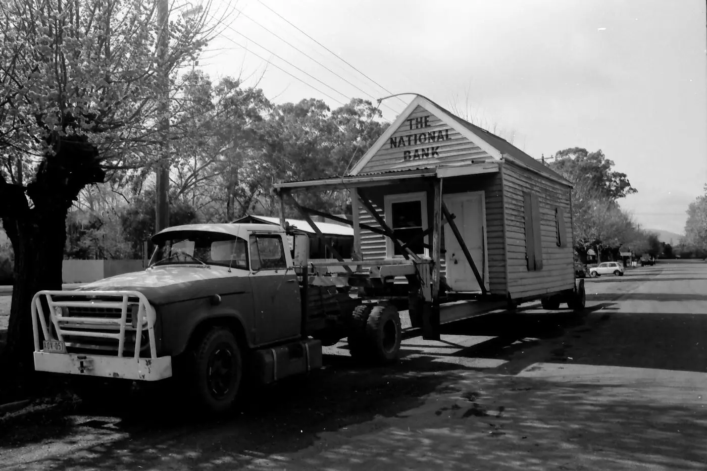 RELOCATION: The National Bank from Longwood was moved to its new site at the Euroa Museum in 1981. Id:21268