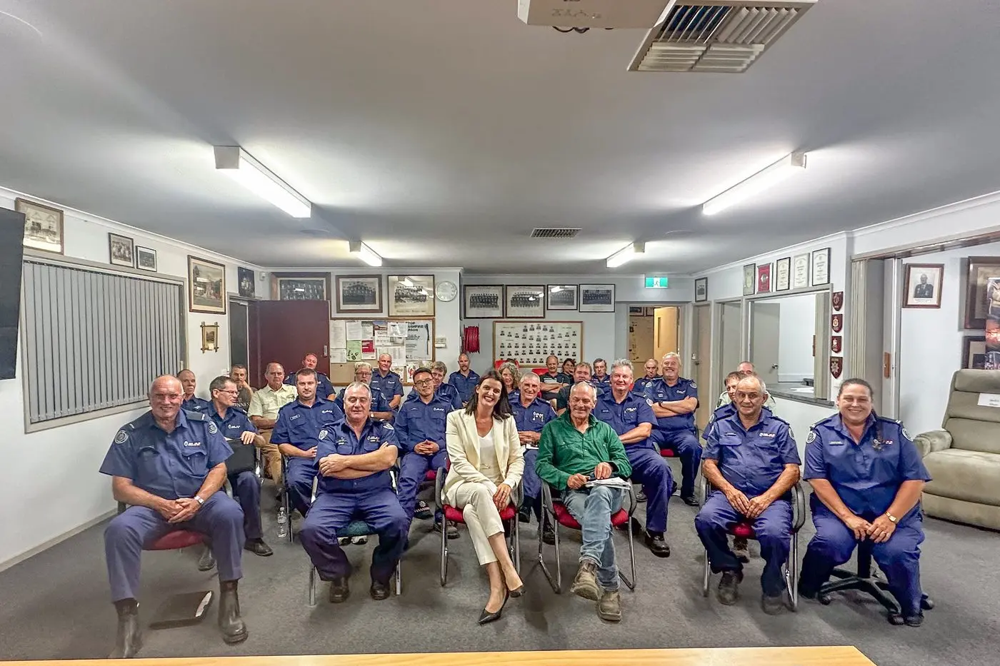 CFA members met with Member for Benalla Annabelle Cleeland talking over fire services levies.