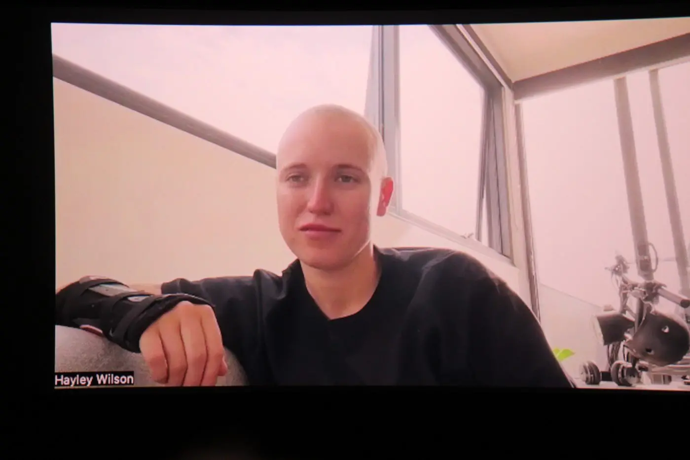 GRATEFUL: Despite missing out on the Mansfield premiere of \"Queens of Concrete\" due to surgery Hayley Wilson wanted to say a big thank you via a live video cross. PHOTO: Lynn Elder