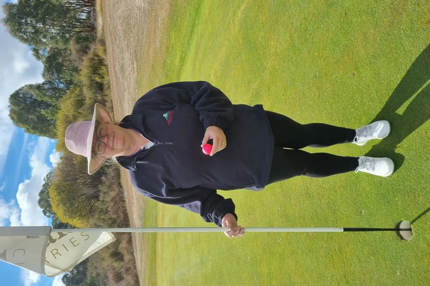 HOLE IN ONE: Kristen Moore celebrates a once-in-a-lifetime shot.