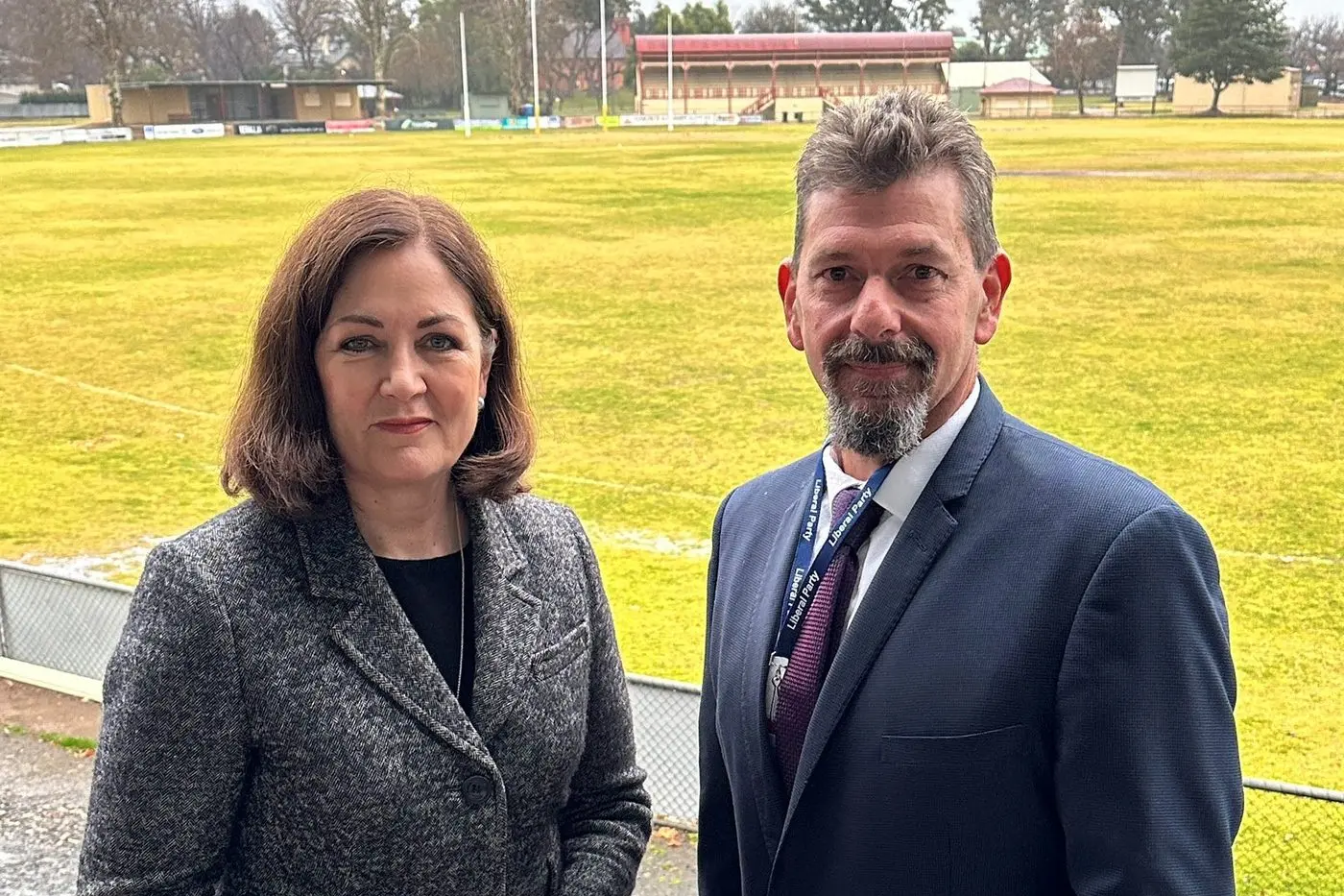 CHOSEN CANDIDATE: Senator Sarah Henderson (left) endorsed the candidacy of Liberal Party Indi candidate James Trenery at the local party\\'s preselection in Benalla on Saturday afternoon.