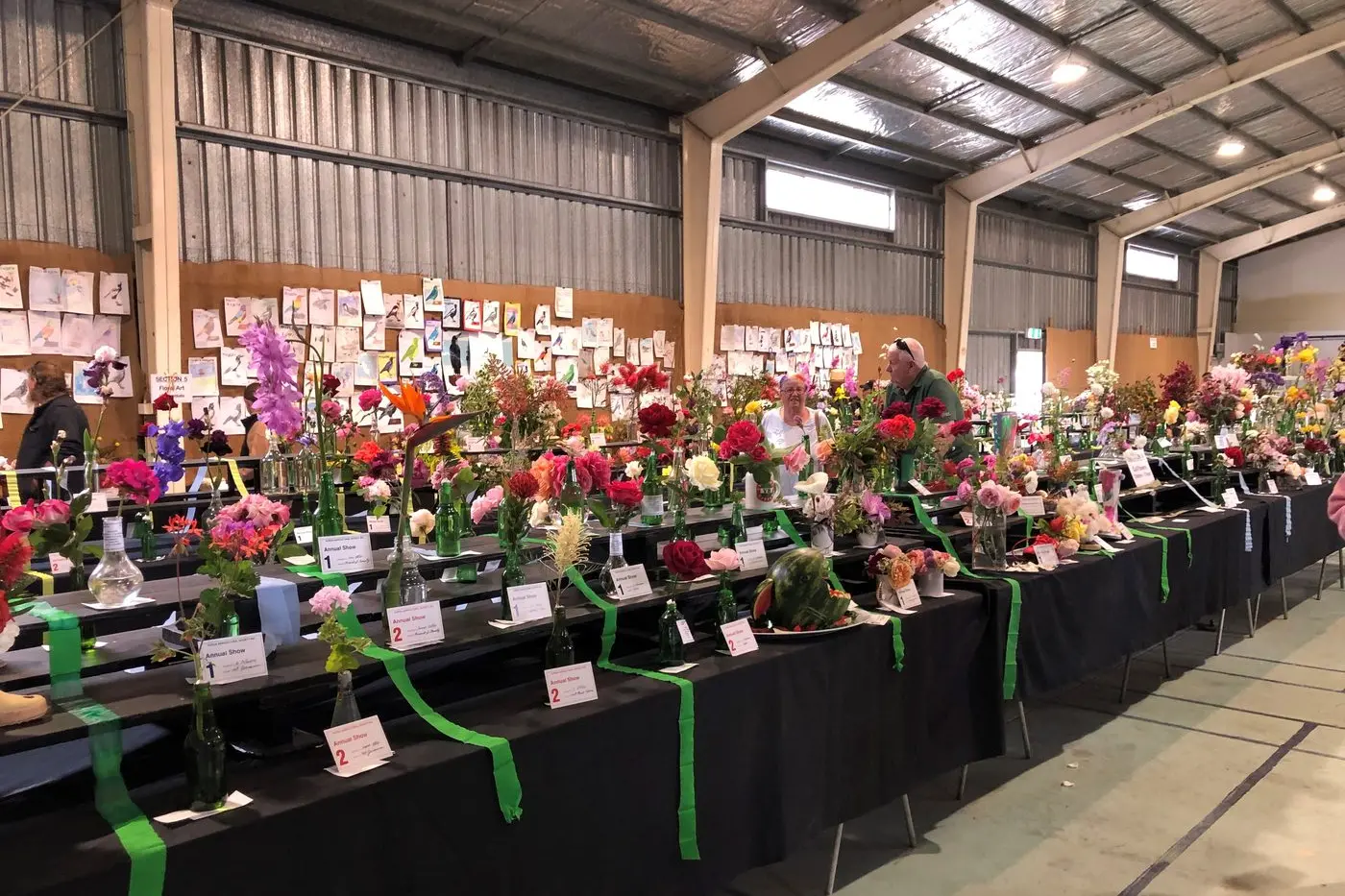 FLOWER POWER: Flowers displayed in the pavilion at the 2023 Euroa Show.