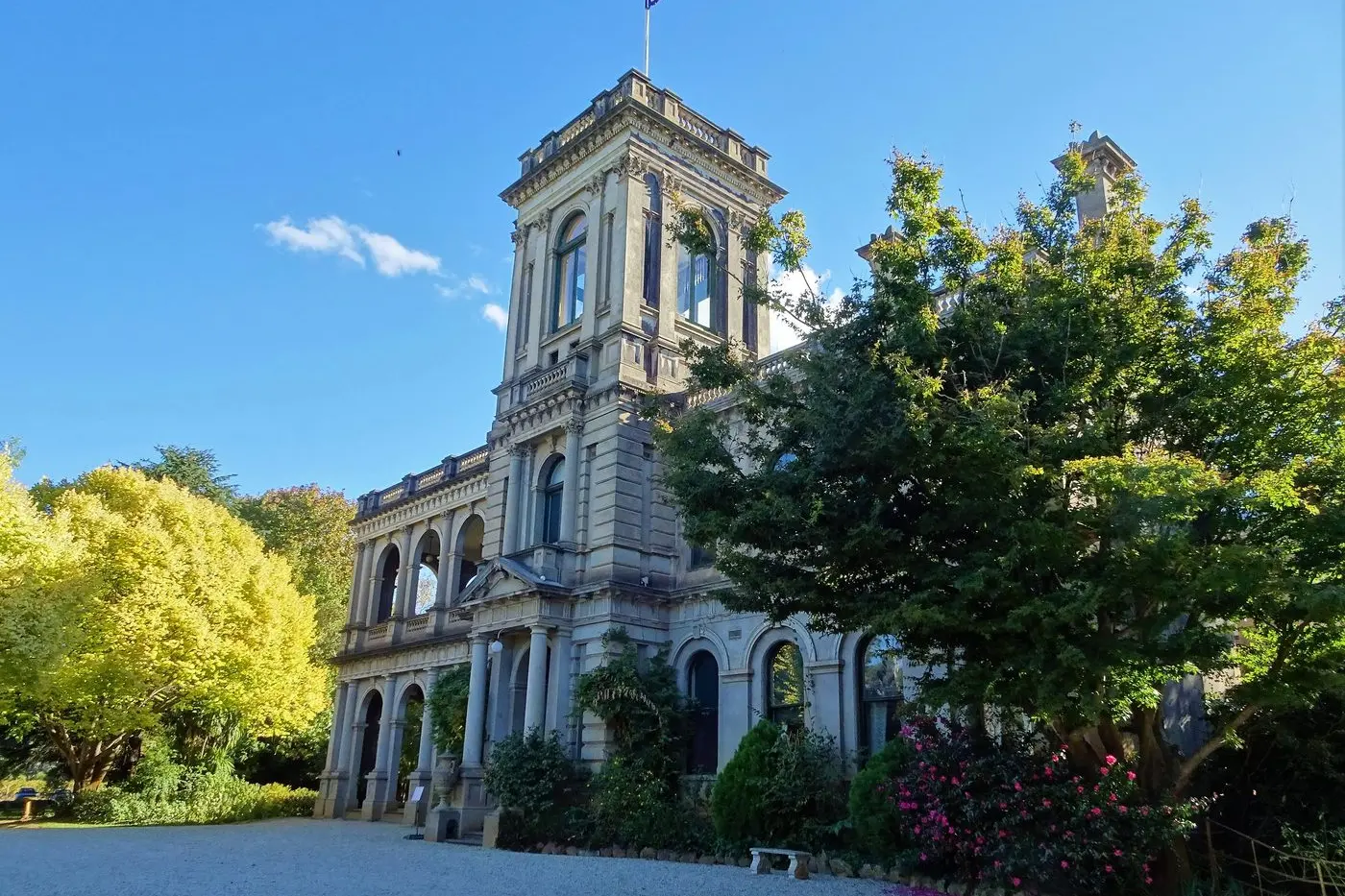 BEAUTIFUL LANDMARK: The Noorilim mansion at Nagambie with its three storey tower was built in 1879.