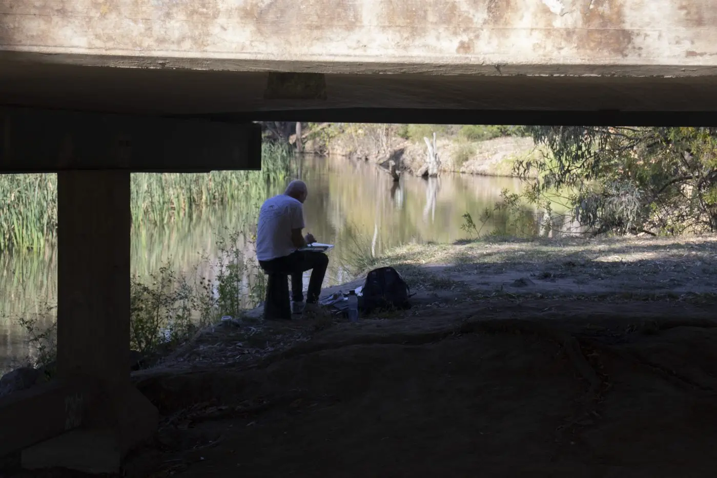 WELL FRAMED: Members of the society found inspiration in every nook and cranny on offer in Euroa. PHOTOS: Dale Mann