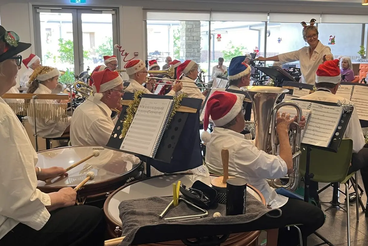 CHRIS(TMAS) DAY: The Euroa Citzens Band, conducted by Chris Day, performed at GraniteHill ahead of Christmas Day.