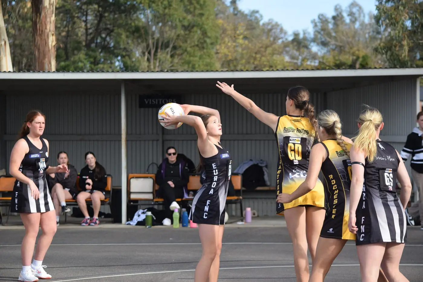 UNDER PRESSURE: Under 17\\'s Ruby Watson (pictured) shooting for goals. PHOTOS: Raelee Jager Id:42383
