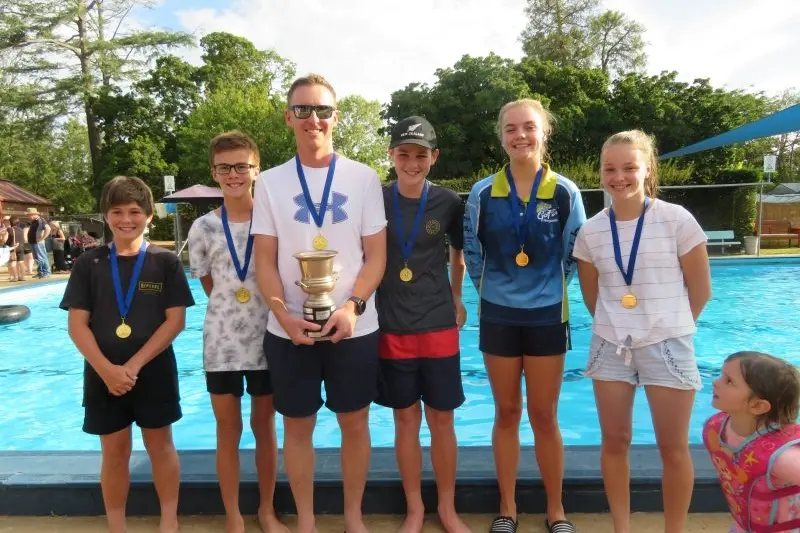 YOUNG GUNS: The Harris Cup Winners from left: Dublin Anderson, Ollie Smyth, Jack Smyth, Charlie Thomson, Charlie Jo Bromley, and Abby Harrison