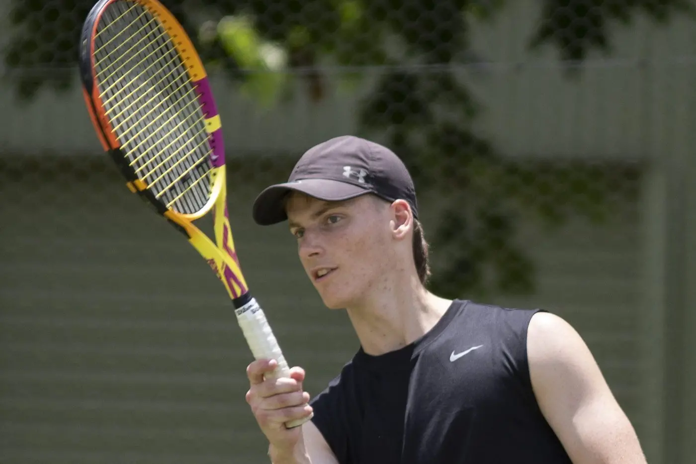 PRECISION PLAY: Caide Miller sets up for a clean, deliberate shot. PHOTOS: Dale Mann
