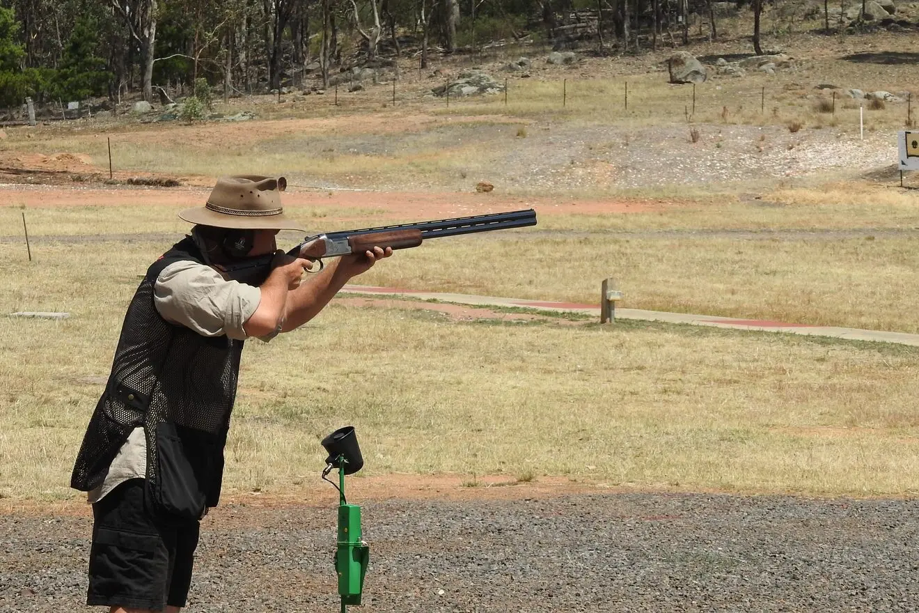 FOCUSING IN: John Foulkes lines up his shot, aiming for the perfect 100th target.