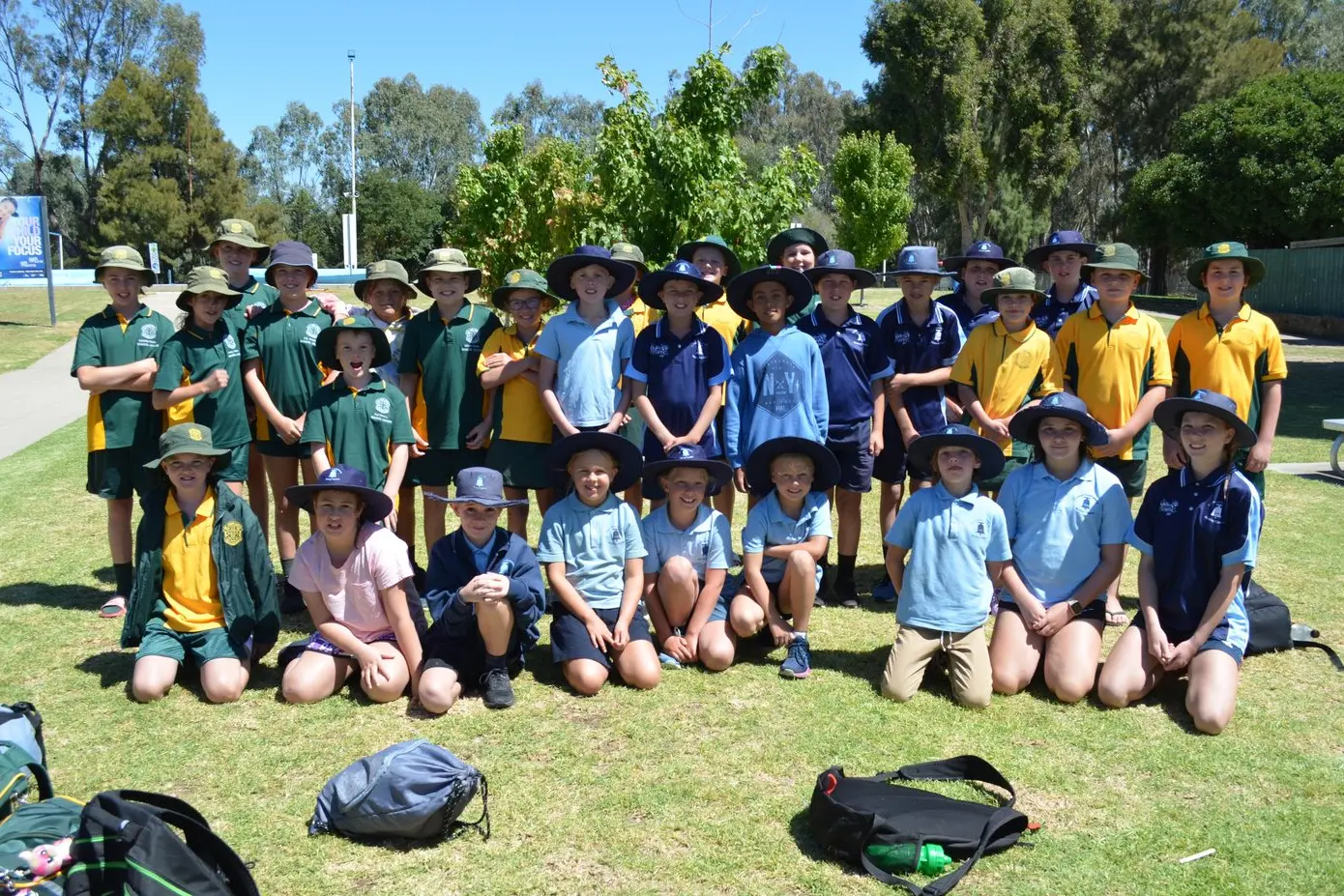 WHAT A GREAT EXPERIENCE: Euroa Primary and St. John\\'s divisional swimming team who all gained much from this special event.